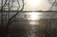 З дапамогай выратавальнай дошкі ратавальнікі дабраліся да рыбакоў
