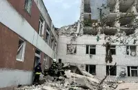 Чарнігаў пасля расійскай ракетнай атакі
