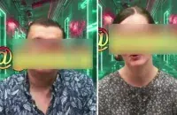 Затрыманы Сяргей Сарокін і яго жонка
