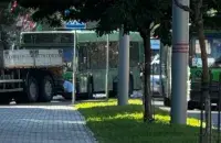 У Гомелі загарэўся аўтобус МАЗ
