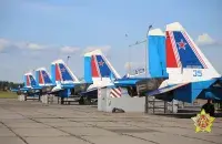 Расійскія самалёты ў Баранавічах
