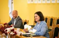 Святлана Ціханоўская ў Даўгаўпілскім універсітэце

