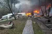 Самалёт упаў у вінаградніку
