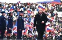 Уладзімір Пуцін на праўладным мітынгу
