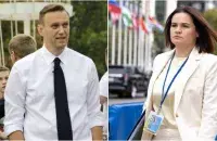 Аляксей Навальны і Святлана Ціханоўская
