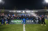 Мінскія дынамаўцы святкуюць чэмпіёнства
