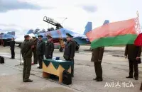 Перадача расійскіх Су-30СМ2 беларускім вайскоўцам
