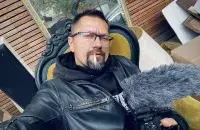 Януш Гаўрылюк падчас здымак
