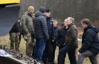Кіраўніцтва Польшчы на месцы дыверсіі
