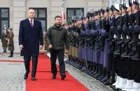Караль Наўроцкі і Уладзімір Зяленскі
