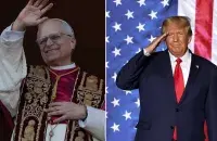 Лев XIV и Дональд Трамп
