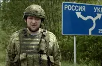 Прапагандыст Рыгор Азаранак у знятым ім фільме "Душа абаронцы"
