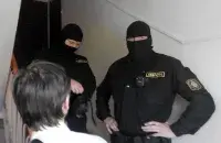 Belarusian security forces during a search
