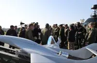 Дрон "Міратворац" паказваюць Лукашэнку
