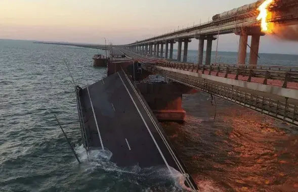 Последствия взрыва на Крымском мосту
