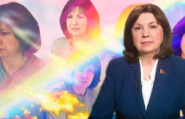 Наталья Кочанова говорит, что шьет одежду из белорусской ткани / Еврорадио, коллаж Влада Рубанова
