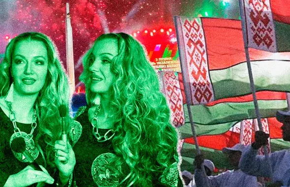 Да 3 ліпеня чырвона-зялёным і "патрыятычным" павінна быць усё / калаж Улада Рубанава, Еўрарадыё