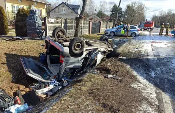 На месте аварии / https://www.facebook.com/kw.psp.warszawa/
