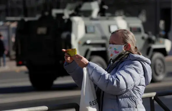 Генеральная репетиция парада в Минске, 8 мая 2020-го / Reuters​