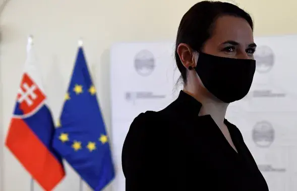 Светлана Тихановская в Братиславе / Reuters​