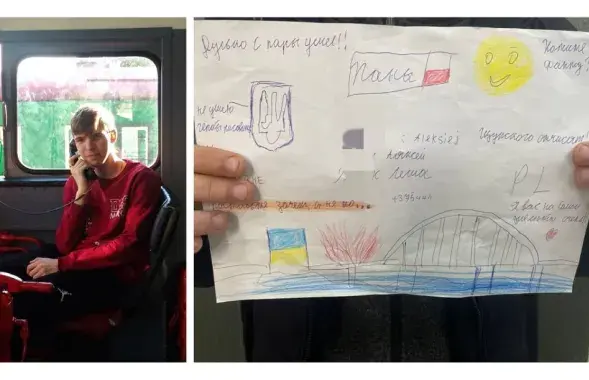 Алексей Горох и его рисунок / t.me/viasna_brest
