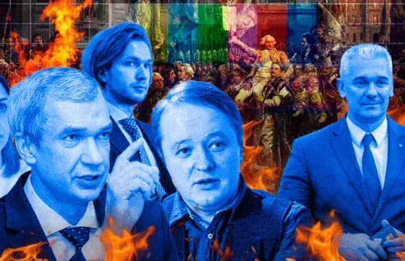 Прадстаўнікі Пераходнага кабінета прыйшлі на зум-сустрэчу з КР і сутыкнуліся з дэмакратыяй тварам у твар / калаж Улада Рубанава, Еўрарадыё
