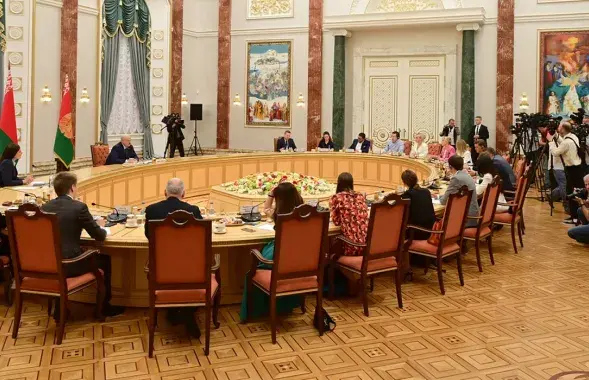 Сустрэча Аляксандра Лукашэнкі з журналістамі, 6 ліпеня 2023-га / president.gov.by
