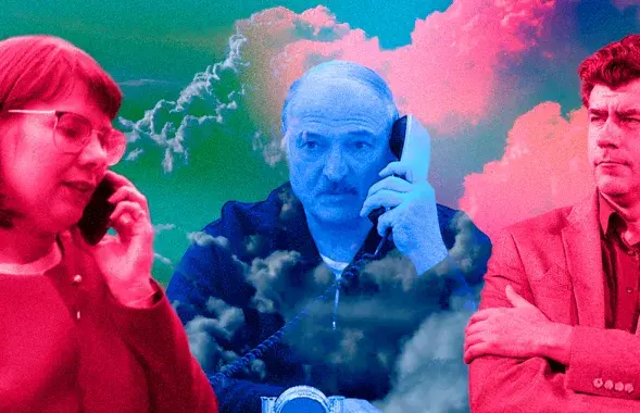 Абмеркавалі з Паўлам Усавым і Вольгай Кавальковай / калаж Улада Рубанава

