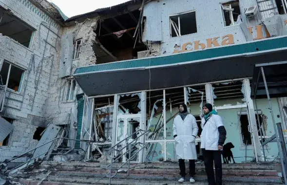 Бальніца ва Украіне пасля расійскага ракетнага ўдару / Reuters
