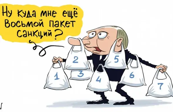 Владимир Путин и санкции / Карикатура dw.com
