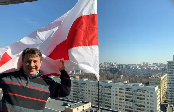 Лидер ОГП Николай Козлов в офисе партии в Минске / фото из соцсетей ОГП