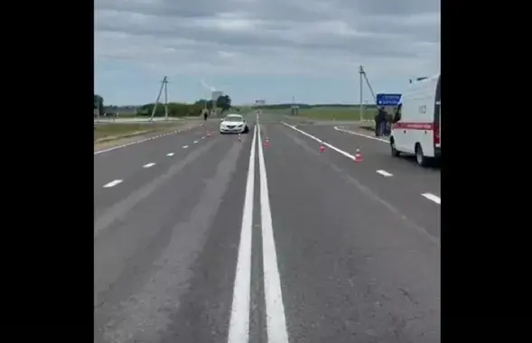 На месте аварии / Скриншот видео ГАИ
