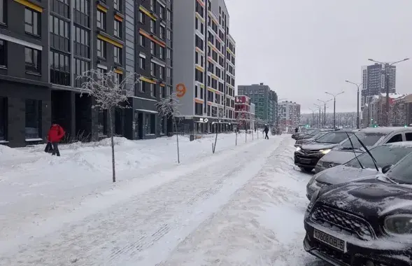 Снег у Мінску / Еўрарадыё
