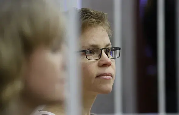Людміла Чэкіна і Марына Золатава ў судзе, 9 студзеня 2023-га / БЕЛТА
