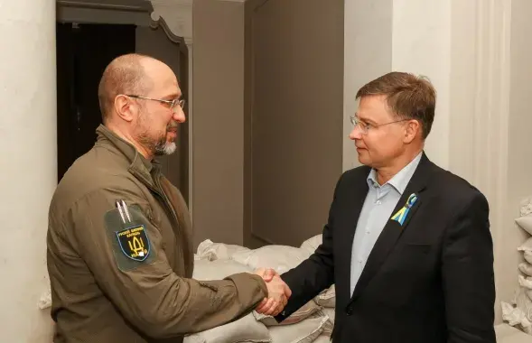 Денис Шмыгаль и Валдис Домбровскис / t.me/Denys_Smyhal
