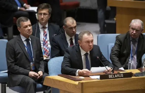 Владимир Макей и другие члены делегации РБ в ООН / twitter.com/BelarusMID
