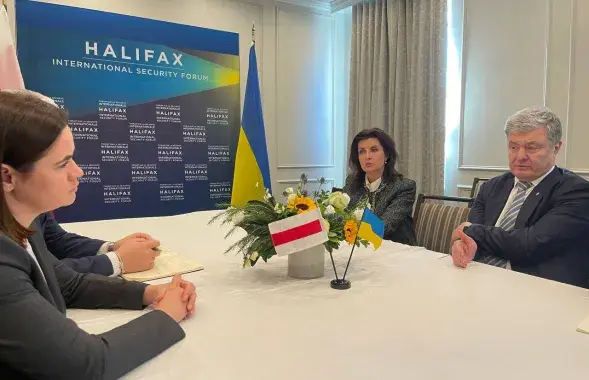 Светлана Тихановская и Пётр Порошенко / twitter.com/Tsihanouskaya
