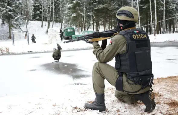 Минские омоновцы на тренировке / t.me/police_minsk
