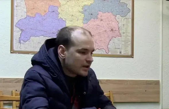 Затрыманы сказаў, што ён — украінскі грамадзянін / Скрыншот з відэа
