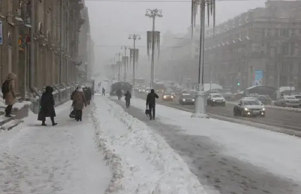 В Минск вернулась зима / БЕЛТА
