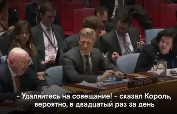 Во время заседания в Совбезе ООН.​