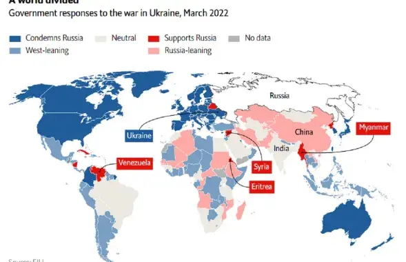 The Economist пишет, что Владимир Путин своей агрессией против Украины "разделил мир"