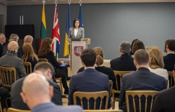 Святлана Ціханоўская на сустрэчы з дыпламатамі / twitter.com/Tsihanouskaya
