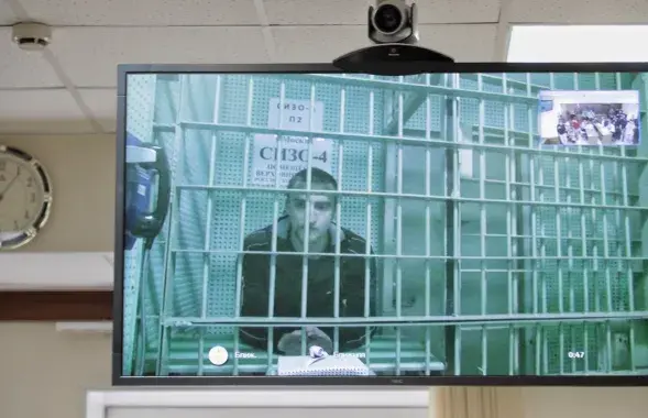 Павел Усцінаў па відэасувязі​ / "Новая газета"