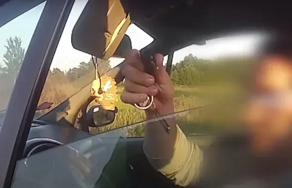 Пьяная водитель / Скриншот с видео МВД