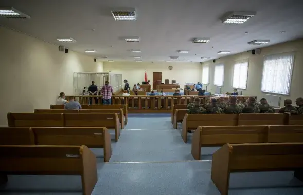 Зал суда, где рассматривают "дело Коржича". Фото: Еврорадио