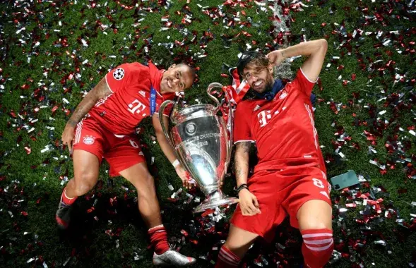 Гульцы "Баварыі" пасля перамогі ў Лізе чэмпіёнаў​ 2019/2020 /&nbsp;FC Bayern Munich