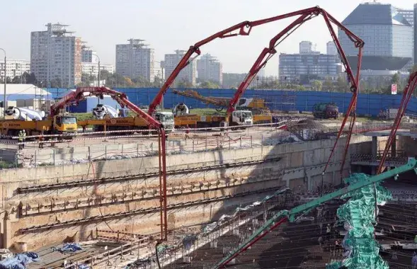 Строительство "Газпром-центра" / пресс-служба "Газпром трансгаз Беларусь"​
