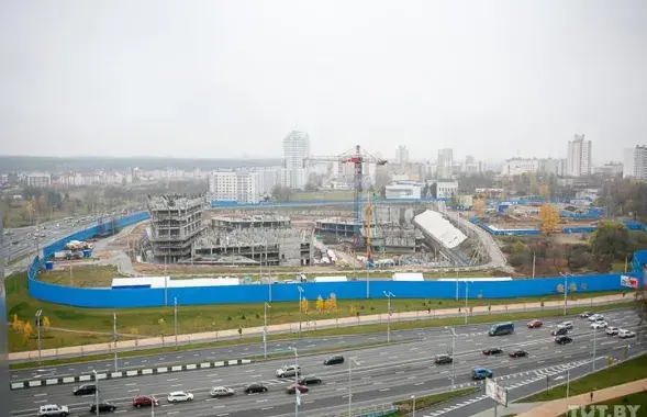 Так выглядело строительство "Газпром центра" в конце 2019-го / TUT.by​