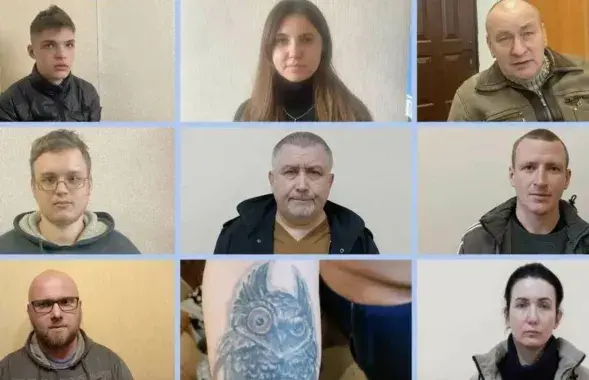 Затрыманыя жыхары Гомеля / кадр з відэа ГУБАЗіКа
